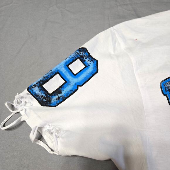 Rockstar Original Sz XL White Blue OverSized  Distressed Graphic T-Shirt12 - Picture 4 of 9